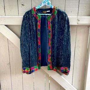 Vintage Eve‘s Allure sequin jacket XXL